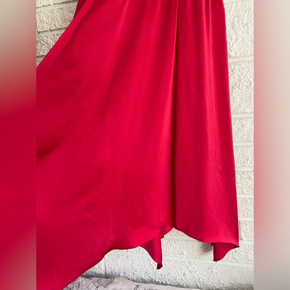 Vintage Red Silk Dress - Picture 6 of 9